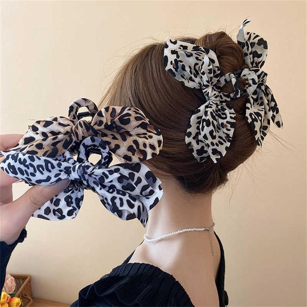 Retro Coffee Color Cashew Flower Claw Clip For Women Trend Large Bow Hair Claw Hairpins Back Of Head Shark Clip Hair Accessories