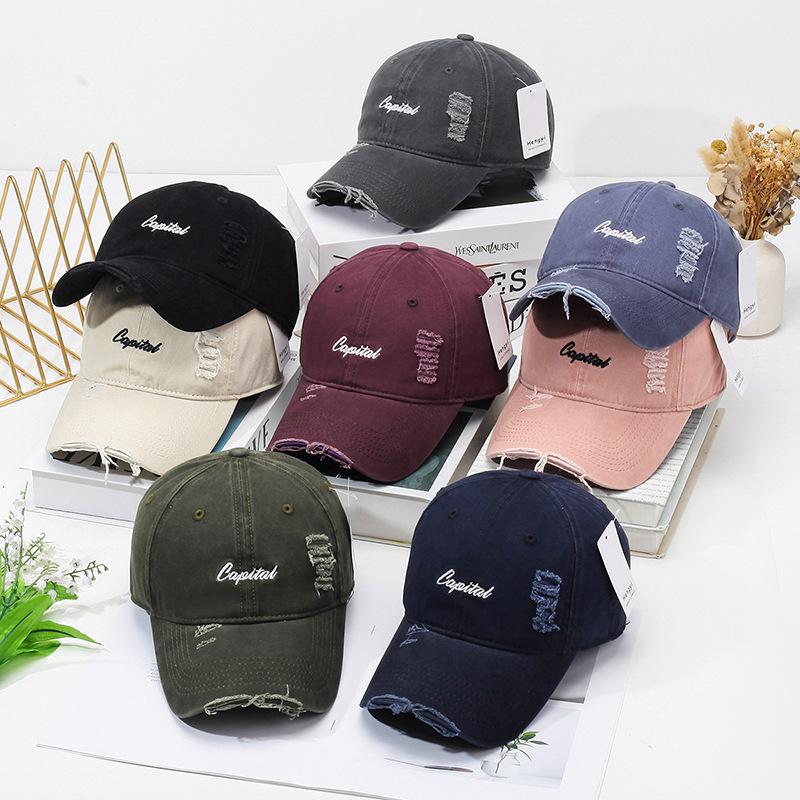 Chic and Functional  Distressed Baseball Cap: Your Go - to for Leisure & Sports