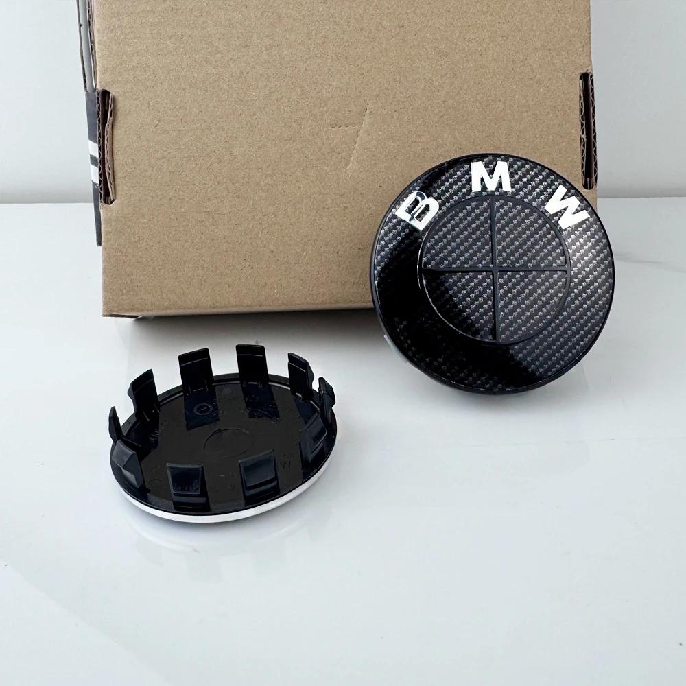 

Mini 4Pcs 56mm 68mm Wheel Center Caps for BMW 50th Anniversary M Power Carbon Fiber Rim Hubcap Emblem E46 E90 F10 F30 G20 X5