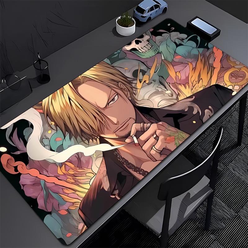 ONE PIECE Sanji Large Mousepad Computer Game Mouse Pad Gaming Accessories NonSlip Printing Deskmat Keyboard Pad PC game Mousepad