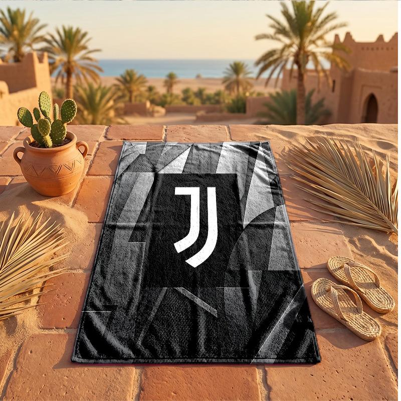 Asciugamano da Spiaggia in Microfibra con Stampa Juventus FC Asciugatura Rapida Assorbente Grande Asciugamano per Spiaggia Nuoto Viaggio