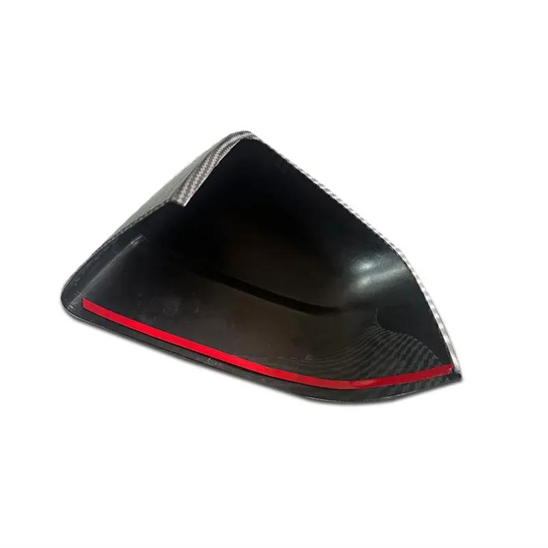 Für Tesla Model Y Juniper Launch 2025 Autoaufkleber Seiten Türspiegelabdeckung Auto Außen ABS Seiten Rückspiegelabdeckung Kohlefaser