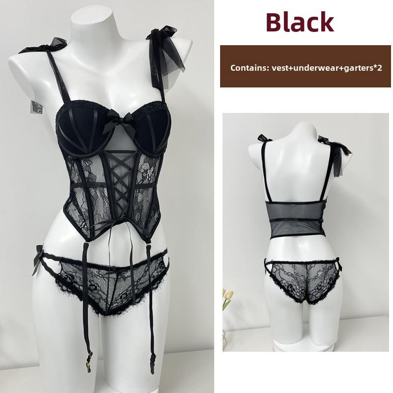 Fishbone Bra Pure Want To Wear Lace with Chest Pad Suspender Top with Short Bottom Vest Inside