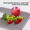 New Grid Silicone Hollow Drainage Mat Heat Resistant Silicone Sink Protectors Portable Kitchen Sink Mat for Kitchen Sink