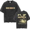 Dark Souls Vintage Graphic T-shirt Gothic Streetwear Gaming Merch Soulsborne Unisex Oversized Crew Neck Cotton Short Sleeve Tops