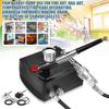 25psi 10L/min Mini Precision Dual-Action Airbrush Spray Guns And Air Compressor Suit Black / White