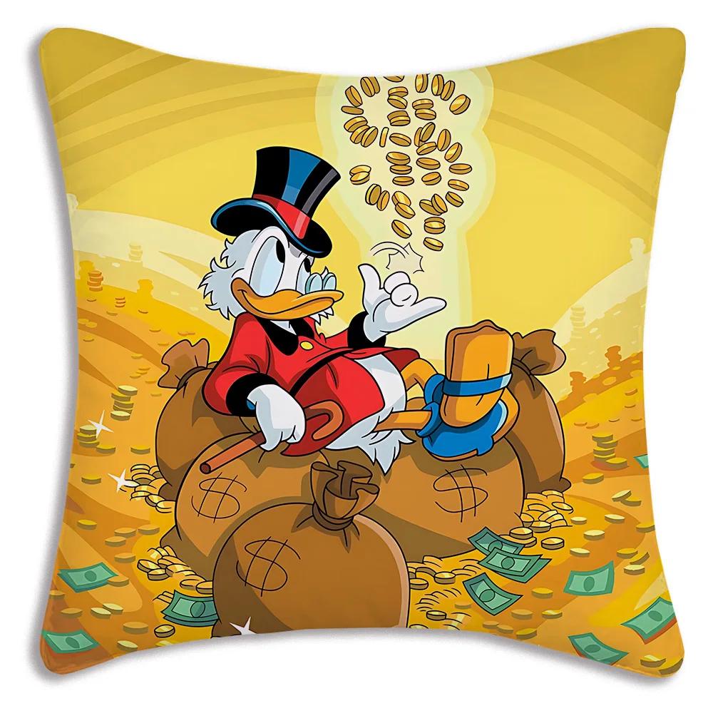 Hot Cartoon Anime Donalds Ducks Pillow Covers Cartoon Sofa Decorative Home Printing  Cute Cushion Cover