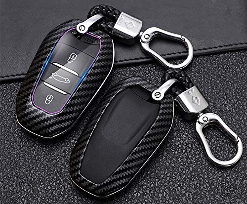 

[CDC] Универсальный брелок Peugeot Брелок Держатель для ключей Чехол для ключей Сумка для ключей (Узор под карбон, тип А) Type A