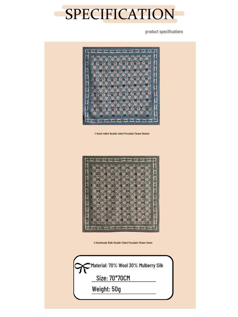 Silk Wool Women's Elegant Sunshade Scarf & Shawl - Luxurious Autumn Neck Warmer New Arrival