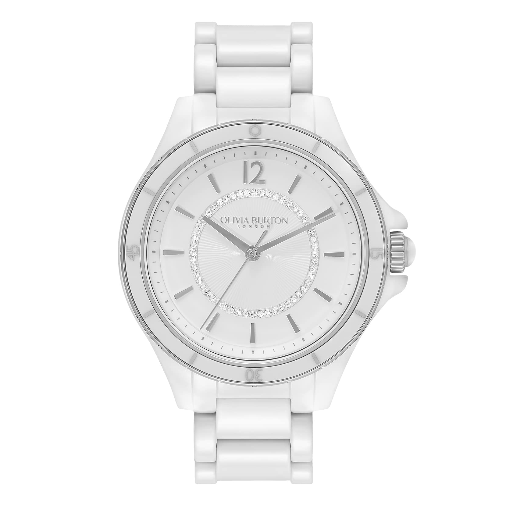 

Authorized Distributor Olivia Burton Watch Ladies ob24000037 Sports Luxe 36mm Ceramic White Bracelet Watch [OLIVIA BURTON]