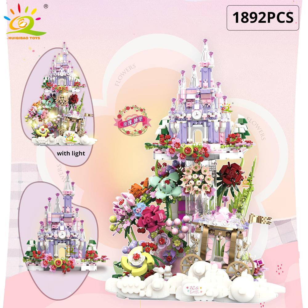 HUIQIBAO MOC City Medieval Architecture Style Castle House Building Blocks Bricks Toys for Kid Gifts Children Construction Toys