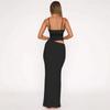 Women's Summer New Mesh Long Dress With Elastic Suspender Hip Hugging Women's Sexy Dress