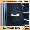 Pour TOYOTA RAV4 2013-2024 Amortisseur de Choc de Porte de Voiture Protection de Serrure de Porte Cache-Loquets de Serrure de Porte Auto en Silicone Accessoires