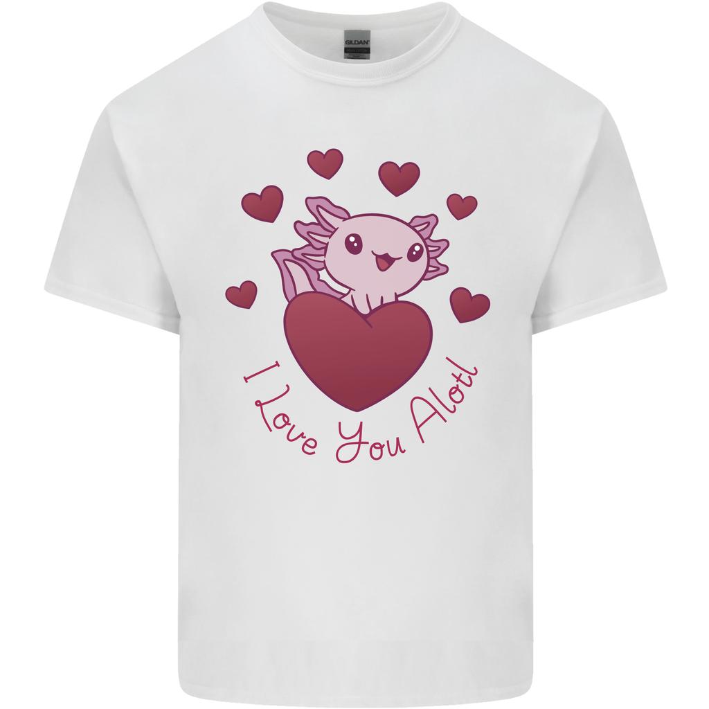 I Love You Allot Valentines Day Axolotl Unisexs Light Cotton TShirt