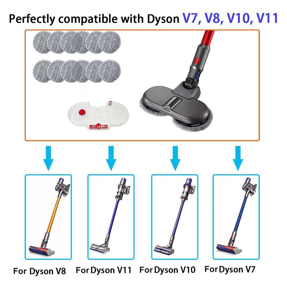 Mops ForVacuum Cleaner Accessories Wet Dry Mop Head Water Tank Cleaning Cloth ForV7 V8 V10 V 11 Replaceable Parts