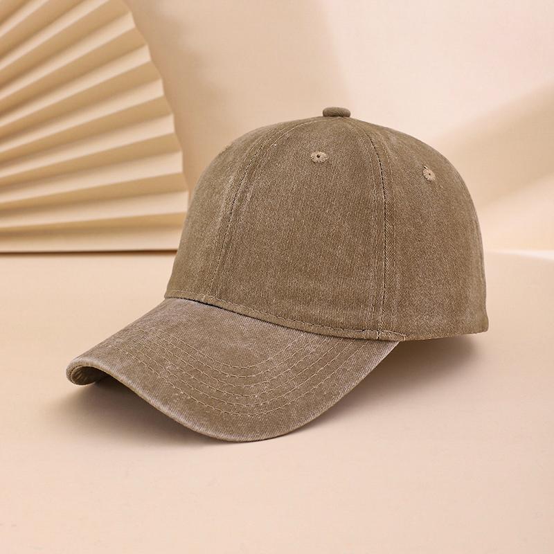 Cross-border Solid Color Glossy Washed Cotton Baseball Cap, Soft Top Adjustable Baseball Cap, Couple Style Fashionable Matching