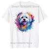 Funny Colorful Maltese Splash Art Dog T Shirts Summer Graphic Cotton Streetwear Short Sleeve Birthday Gifts T-shirt Men