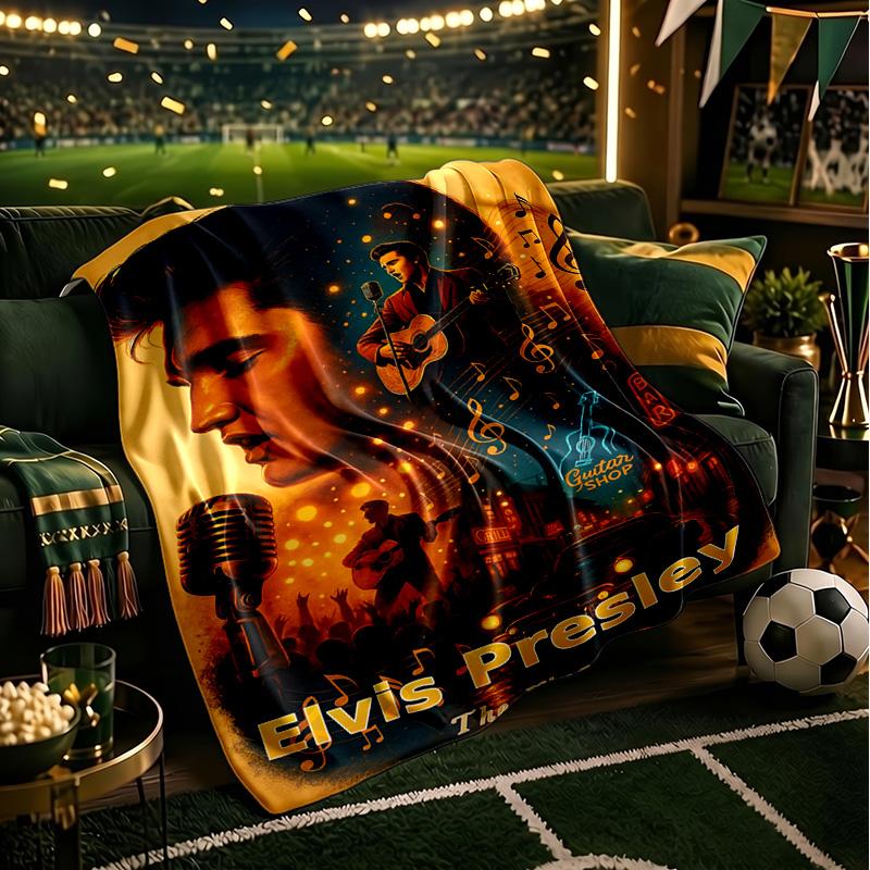 Rock Star Performance Blanket Lightweight Flannel Bedding Blanket Perfect for Travel, Camping, Living Rooms, Offices, Sofas, Fan Christmas gift