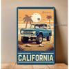 Vintage Metal Tin Sign Bronco Car Wall Art for Garage Decor Man Cave