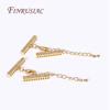 DIY Multi-Strand Beading Jewelry Making Supplies,18K Gold Plated Lobster Clasp Extension Chain With Cuboid Separator Spacer Bars