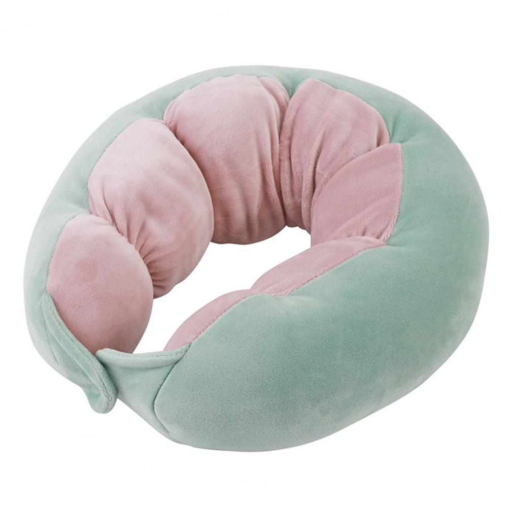 Portable Travel Pillow Extra-Soft Breathable Adjustable Neck Support Cushion Pillow Washable Non-Fading For Car Travel Office