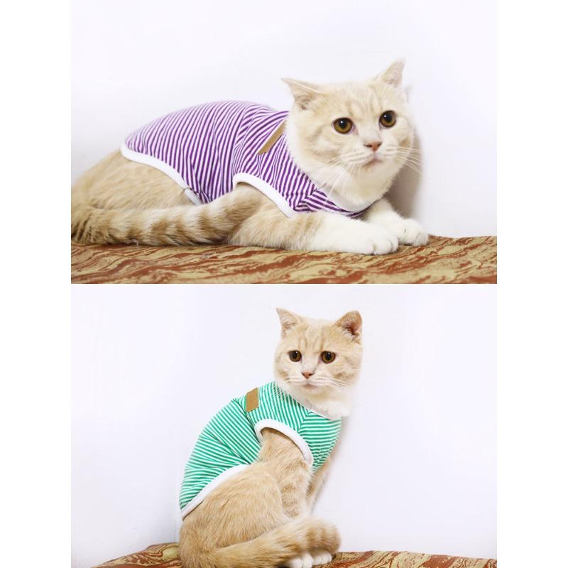 Spring and Summer Dog and Cat Pet Clothes, Cotton Striped Vests, Small and Medium-sized Dog Supplies, Cat Clothing, Pet Clothes