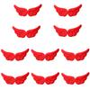 10Pairs Angel Wing Hair Clips for Girls Cartoon Headwear Hairpieces Black Alloy Hair Accessories for Stylish Outfits