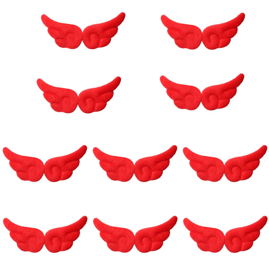 10Pairs Angel Wing Hair Clips for Girls Cartoon Headwear Hairpieces Black Alloy Hair Accessories for Stylish Outfits