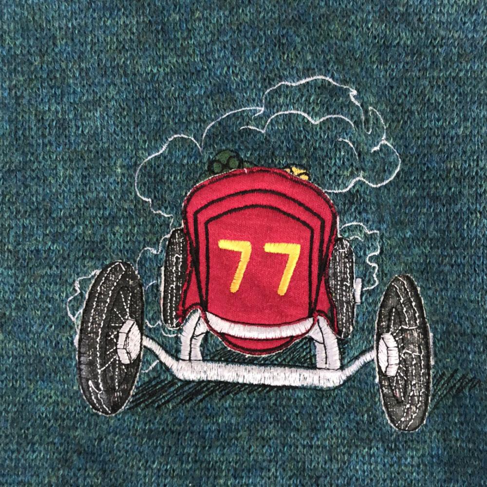 de Warchis in roma 90s Made in Italy Old embroidery Long sleeve sweater Men's Used