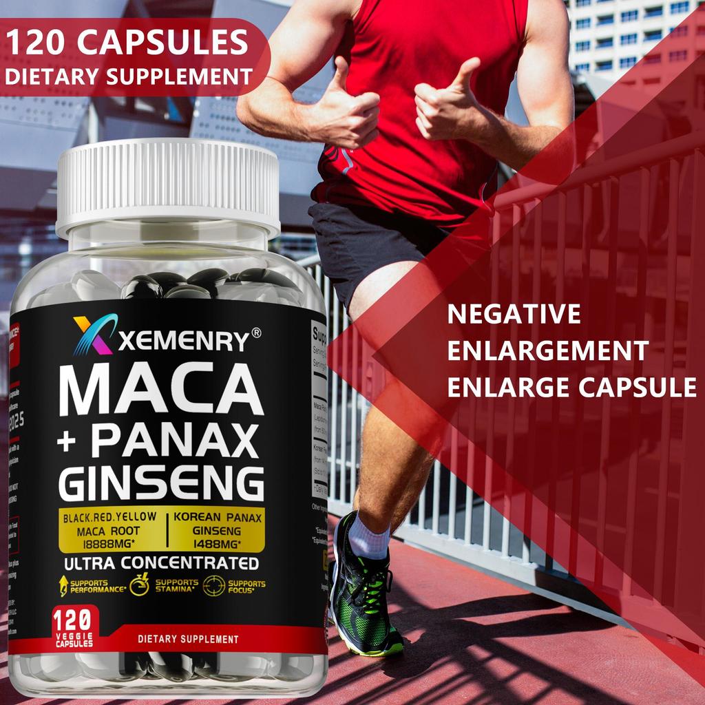 Maca root capsules contain Korean ginseng extract, provide immune support, and are gentle and easily absorbed.
