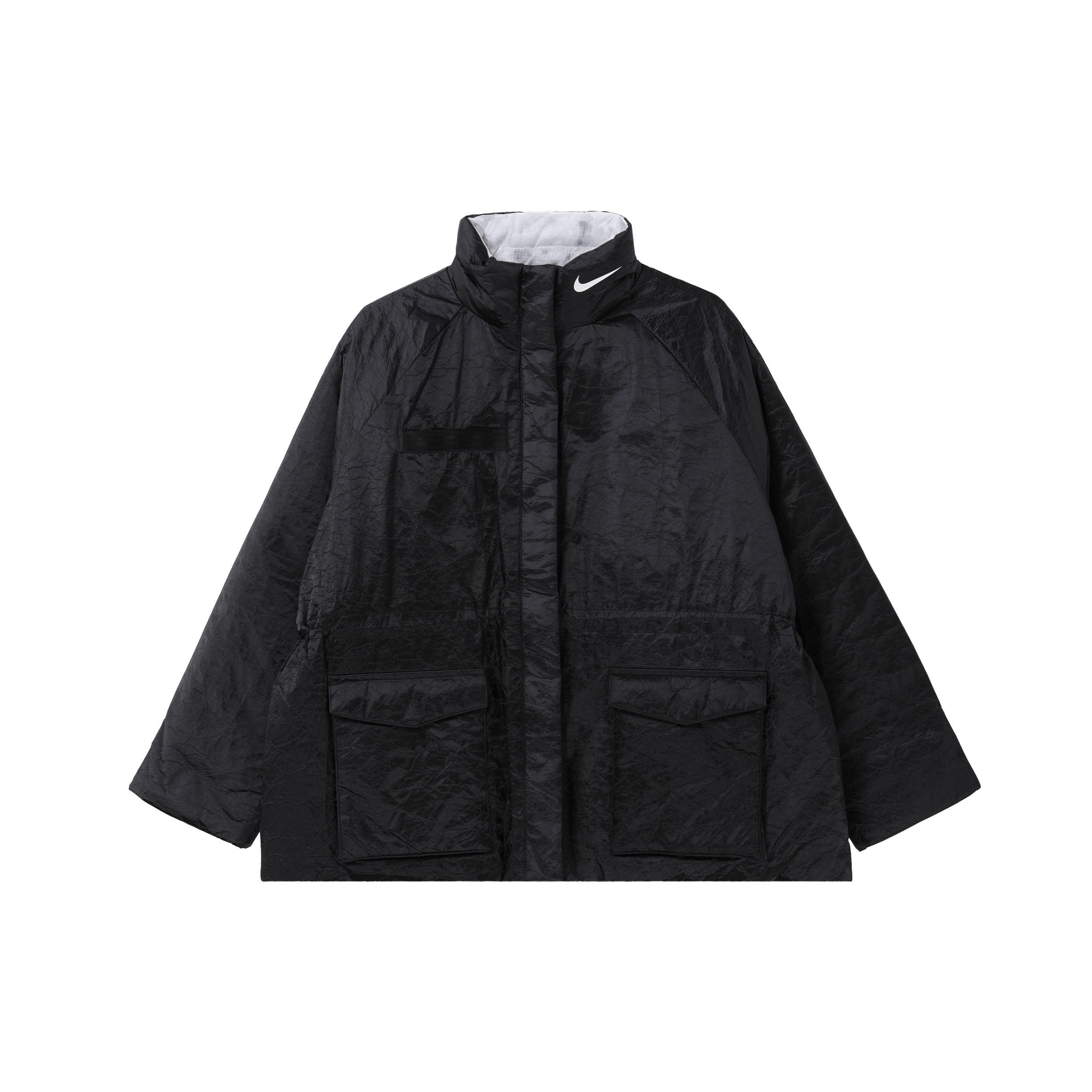 Nike Sportswear Black Women s TF Turf Revival Shine Jacket DD4647-010 L