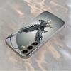 Glass Crystal Eagle Silver Electroplated Glass Phone Case For Samsung Galaxy S25 Ultra S24 S23 S22 Plus Hard Shockproof Cover