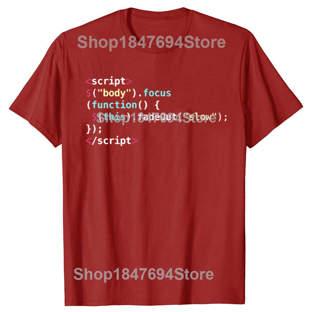 

Javascript Code Programmers Geek T Shirts Summer Graphic Cotton Streetwear Short Sleeve Birthday Gifts T-shirt Mens Clothing S
