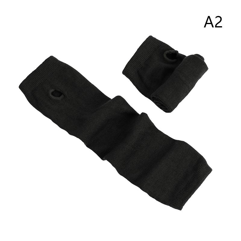 

Long Glove Arm Cover Classic Pink Black And White Striped Fingerless Elbow Gloves Warmer Knitted Wristband