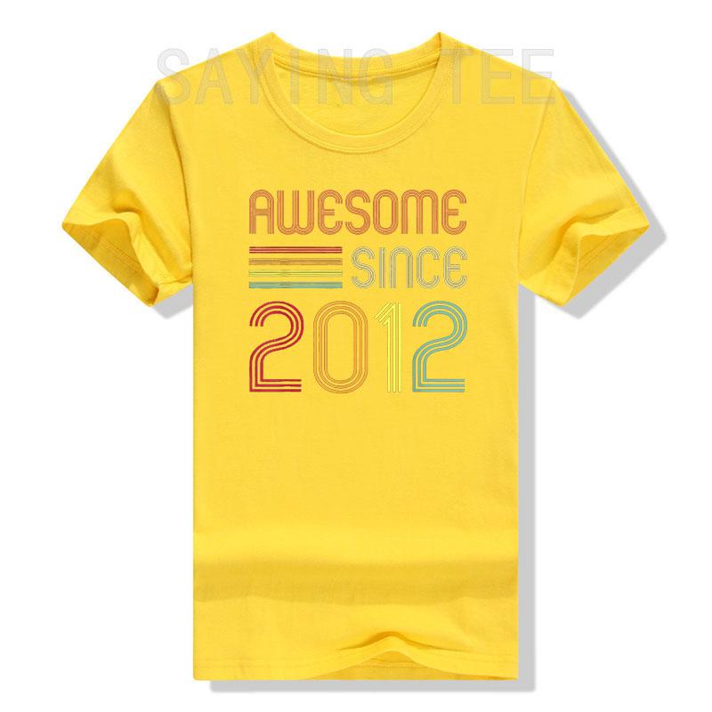 Awesome Since 2012 11th Birthday Retro TShirt 11 Years Old Sayings Graphic Tee Tops Short Sleeve BornIn2012 Clothes Gifts