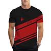Summer Round Neck 3D Gradient Print Top Fashionable Casual Short Sleeved Men's T-shirts