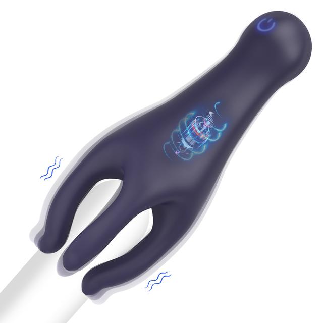Male Glans Stimulate Massager 10 Modes Penis Delay Trainer Vibrator Rotate Masturbator Automatic Oral Climax Sex Sex Toy For Men