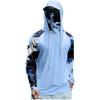 Men's Performance Fishing Raglan Hoodie - UPF 50+ UV Long Sleeve Sun-protective Shirt With Mesh Visor