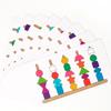 Geometric Color Shape Cognition Toys Interactive Wooden Beads Sequencing Toy  Kindergarten Kids
