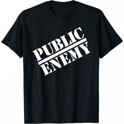 Public Enemy Unisex Yetişkin Logosu Pamuklu Tişört