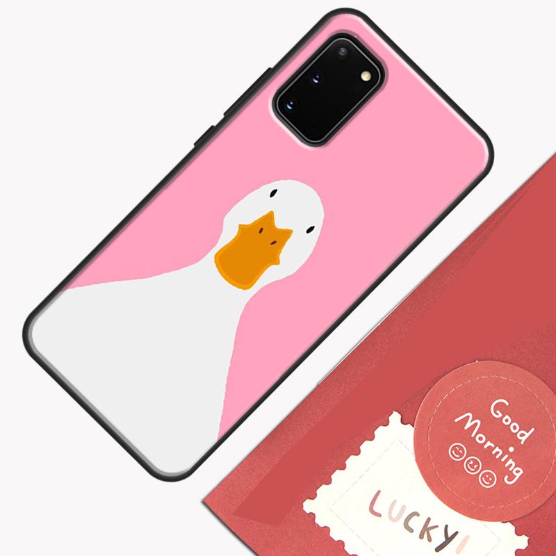 Cartoon Funny Goose Phone Case For Samsung Galaxy S25 S26 Ultra S20 S21 S22 S23 S24 Plus S9 S10 S25 FE Cover Shell