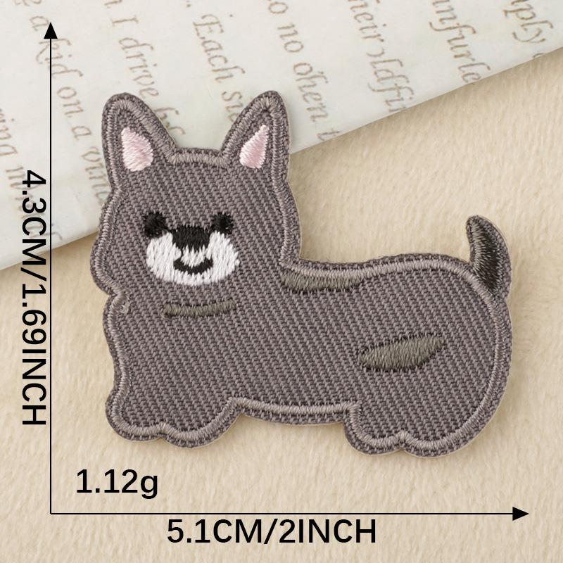 Tecknad Valp Självhäftande Broderimärke – Klädesaccessoar