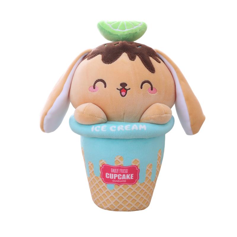 Ice Rabbit Cream Plush Toy Cute Doll Soft Stuffed Decor Birthday Gifts Kids Girl