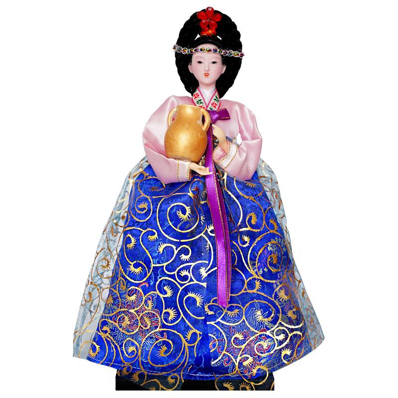 South Korea Girl North Korea Doll Human Shape Silk Doll Home Decoration Accessories Figurine Craft Decorations For Home Folk Art