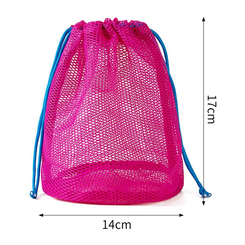 Bolsa de Almacenamiento de Malla de Nylon con Cordón Bolsa de Viaje Multiusos Para Productos Digitales Maquillaje Organizador de Cosméticos Exterior