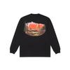 FW21 Chapping Scenery Print Crew Neck Long Sleeve T-Shirt Unisex Tops Black P21LS010