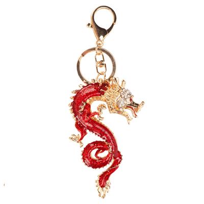 Chaveiro de dragão chinês, boa sorte, bolsa requintada, pingente de chaveiro de dragão para bolsa de carro, mochila