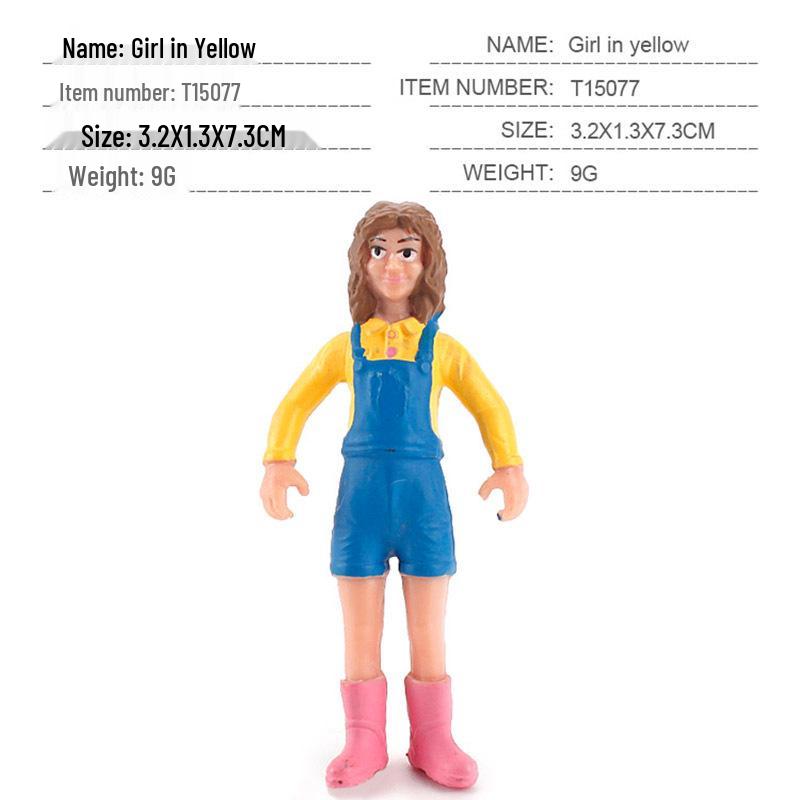 Cross-Border Farm Scene Worker Doll: Female Farmer with Shovel Ornament for Model Landscaping