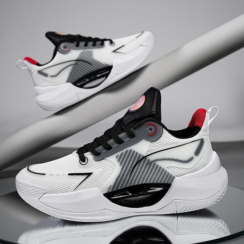 Basketball shoes men's and women's non-slip, wear-resistant and shock-absorbing actual combat, lightweight soft sole, mesh breathable, student lumin
