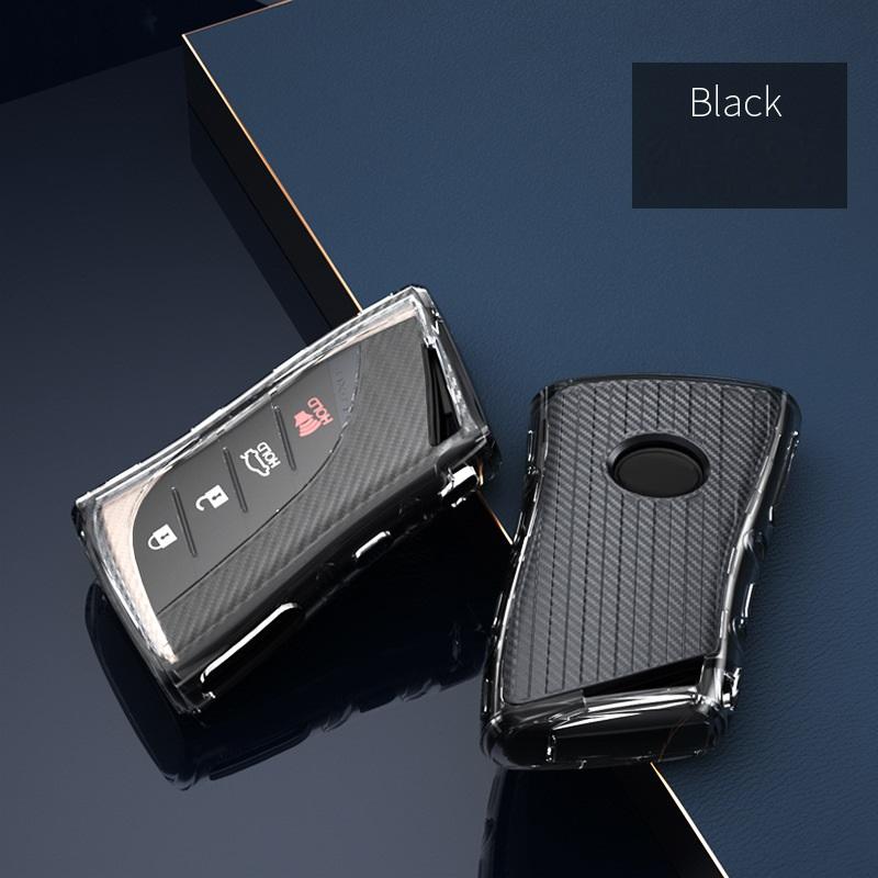 

Interior Mouldings Carbon style TPU Key Cover Key Case For Lexus ES300h ES350 ES200 ES260 LS350 LS500h 2018 2019 2020 Fob Key Ca чёрный